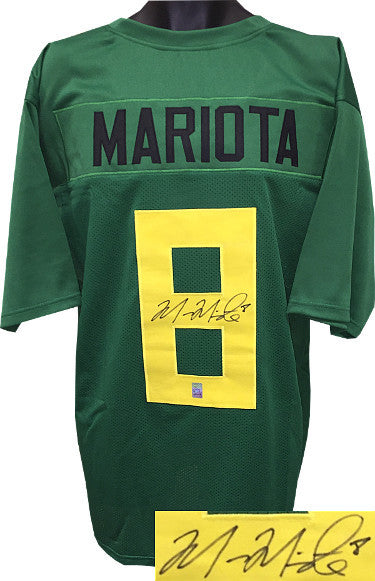 Marcus Mariota signed Green College Football Jersey XL - MARIOTA HOLO (Heisman)