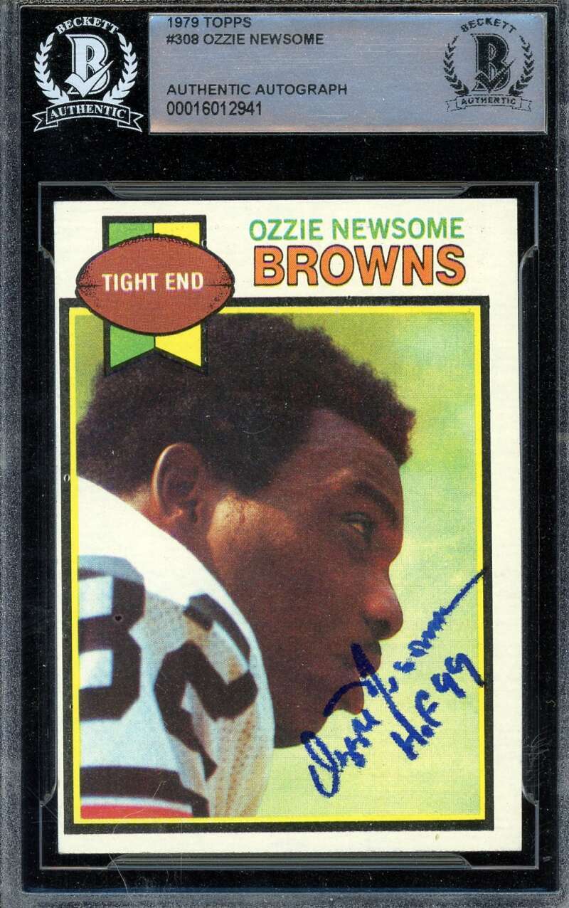 Ozzie Newsome Beckett BAS Signed 1979 Topps Rookie Autograph