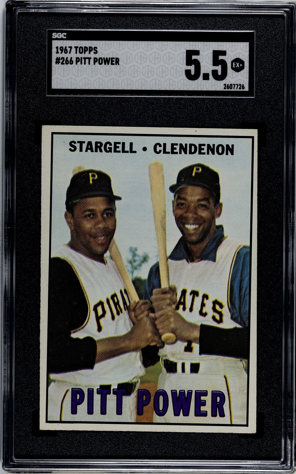 Willie Stargell/Donn Clendenon 1967 Topps Pitt Power Card- SGC Graded 5.5 EX+