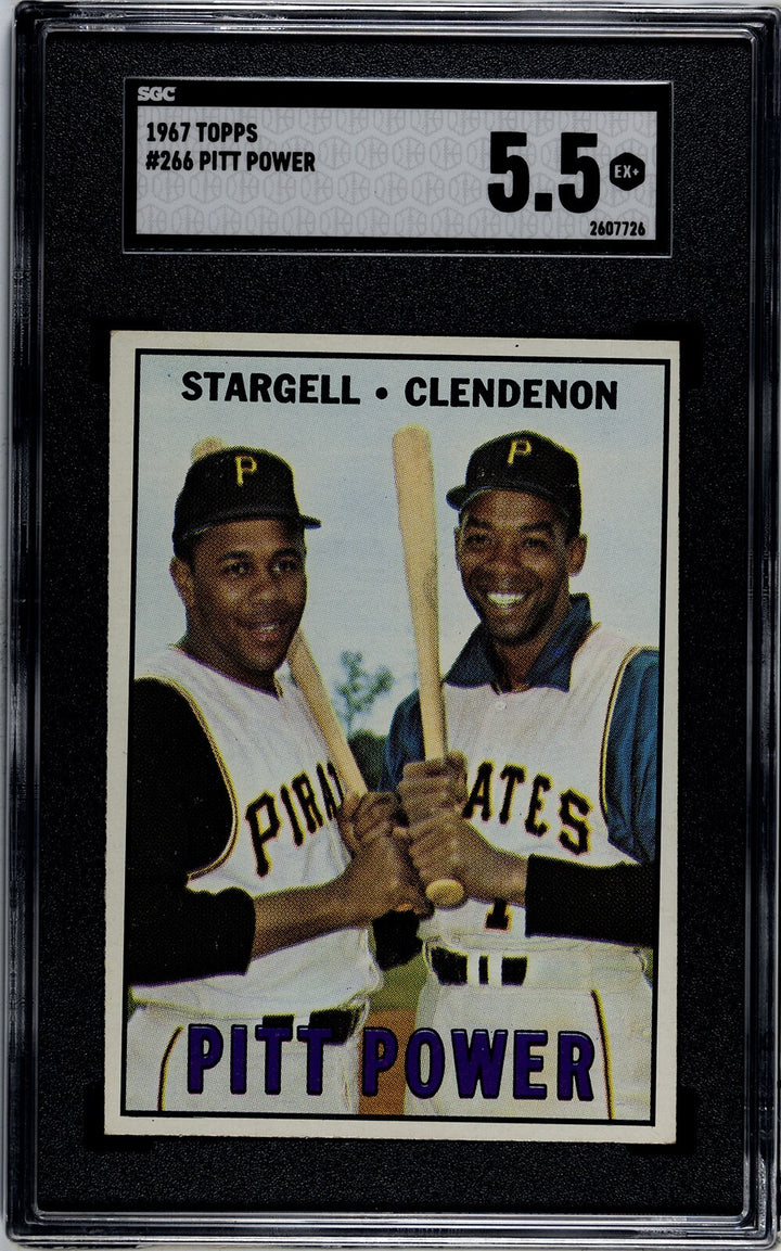 Willie Stargell/Donn Clendenon 1967 Topps Pitt Power Card- SGC Graded 5.5 EX+