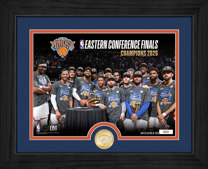 New York Knicks 2026 NBA Eastern Conference Champ Bronze Coin Celebration Photo
