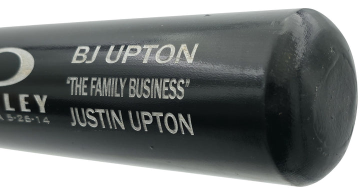 BJ & Justin Upton Autographed Zinger Baseball Bat Beckett BAS QR