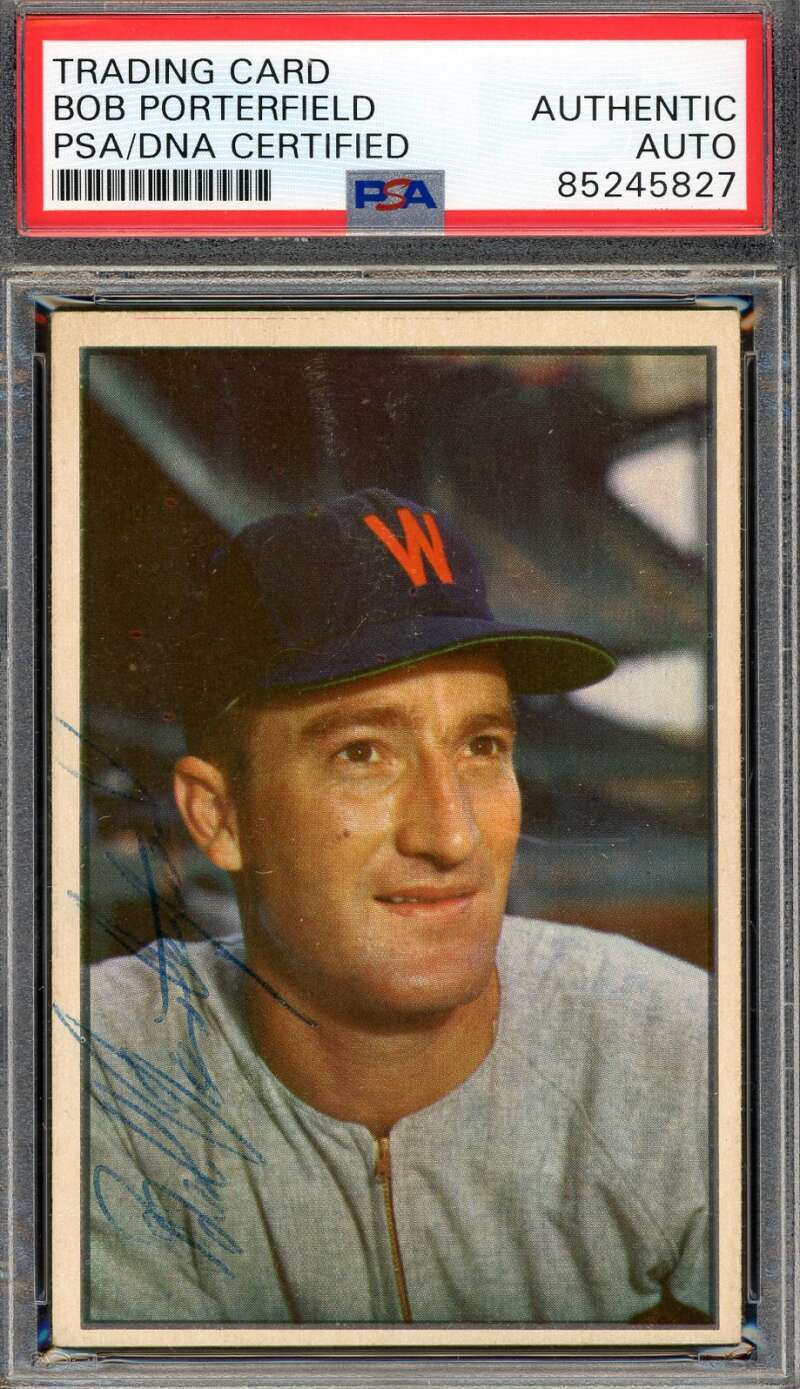 Bob Porterfield PSA DNA Signed 1953 Bowman Color Autograph