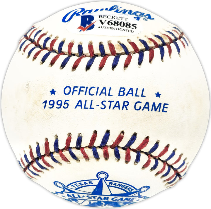 Ernie Harwell Signed Official 1995 ASG Logo MLB Baseball Tigers Beckett V68085