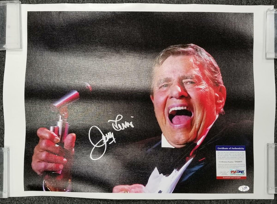 Jerry Lewis signed 16x20 Canvas Photo #1 Comedian Actor Autograph ~ PSA/DNA COA