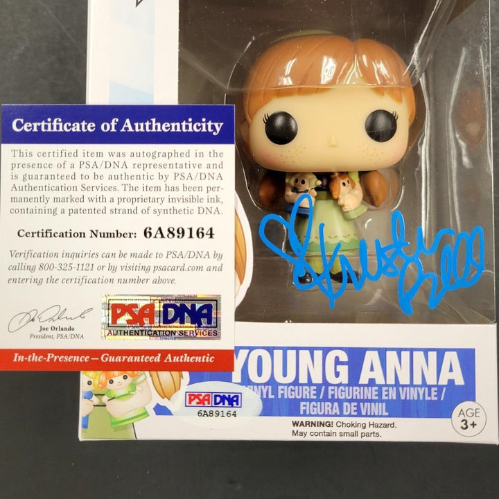 Kristen Bell Full autograph signed Frozen Young Anna Funko Pop ~ PSA/DNA COA