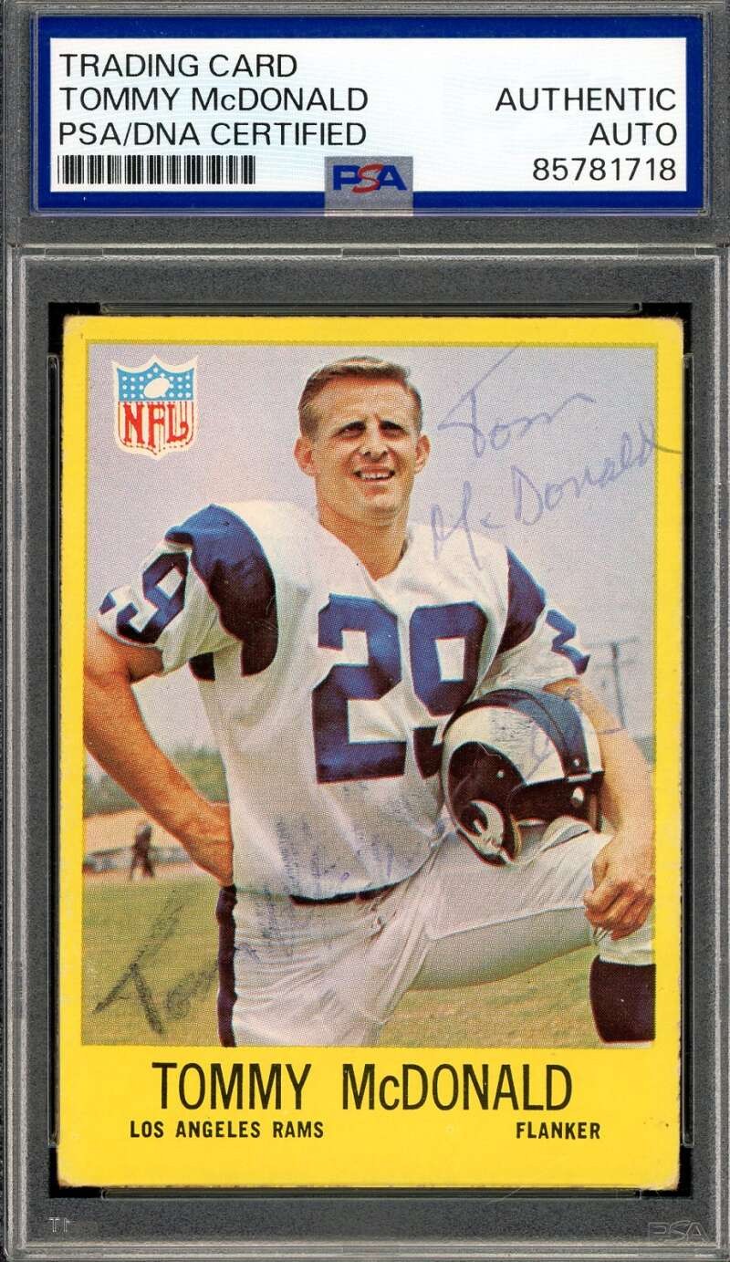 Tommy McDonald PSA DNA Vintage Signed 1967 Philadelphia Autograph