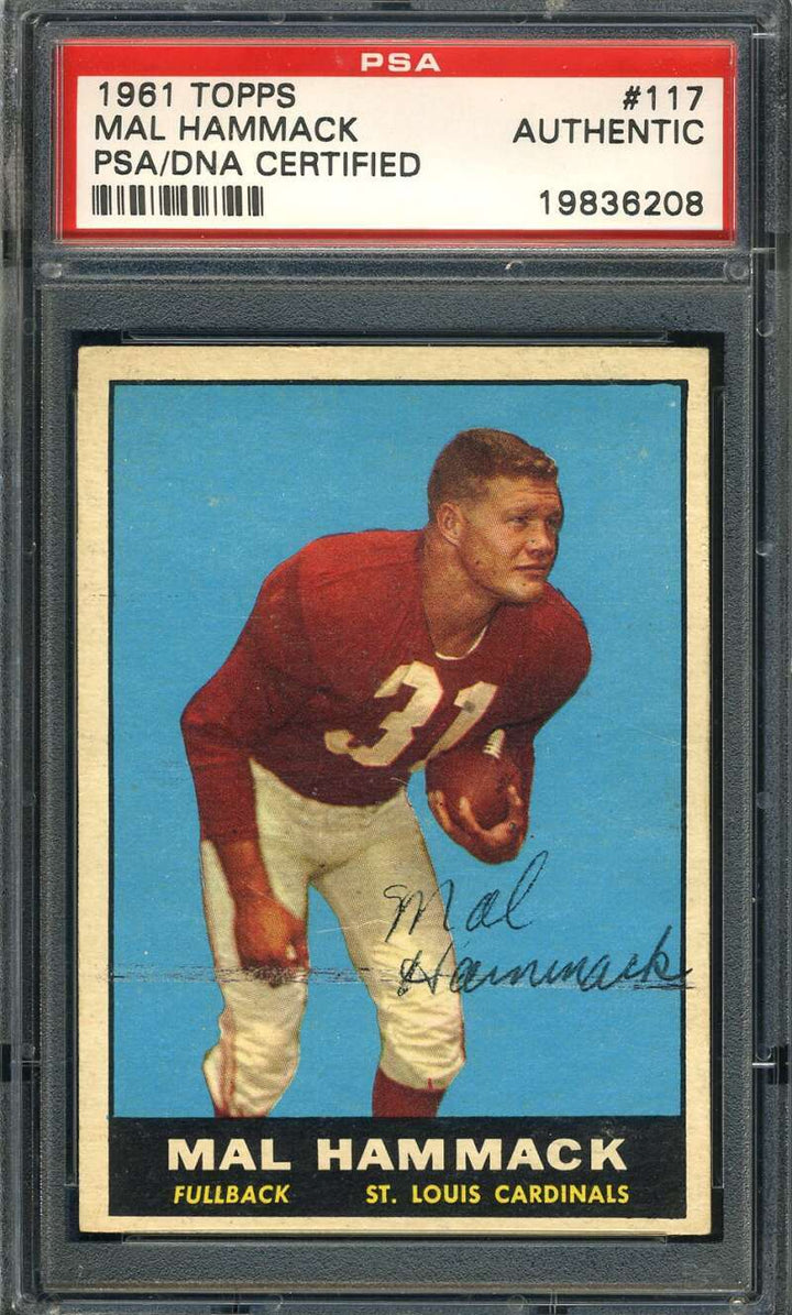 Mal Hammack PSA DNA Coa Signed 1961 Topps Autograph