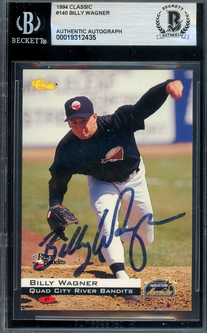 Billy Wagner Beckett BAS Signed 1994 Classic Rookie Autograph