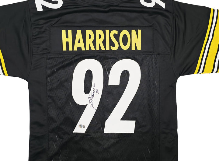 Pittsburgh Steelers James Harrison Signed Black Jersey Beckett Witness