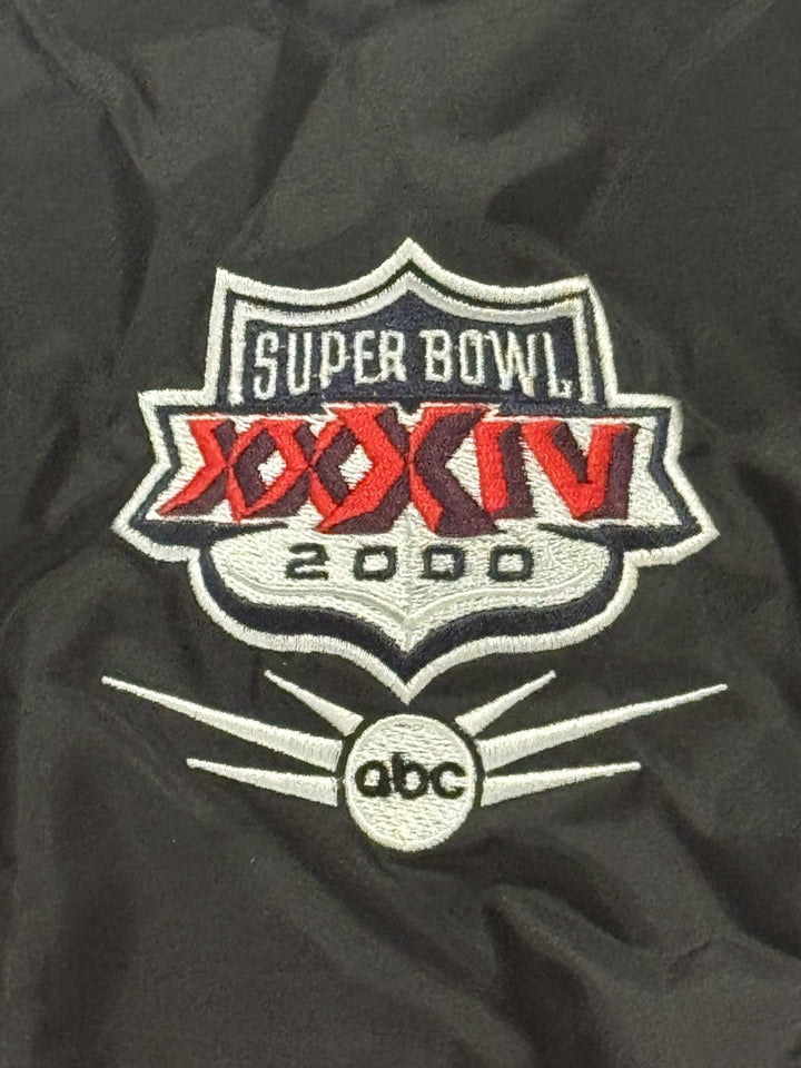 Super Bowl XXXVI 2002 Windbreaker Jacket Black Red Hooded Pullover NFL Sz Small