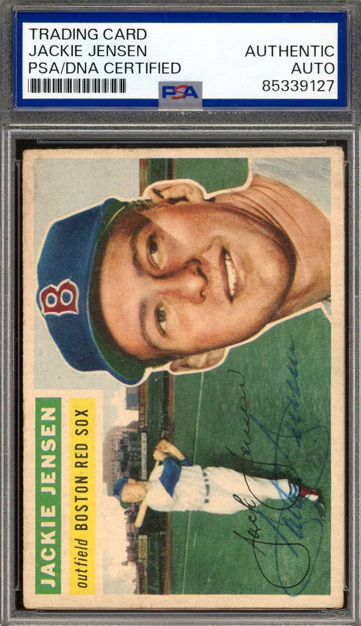Jackie Jensen PSA DNA Vintage Signed 1956 Topps Autograph