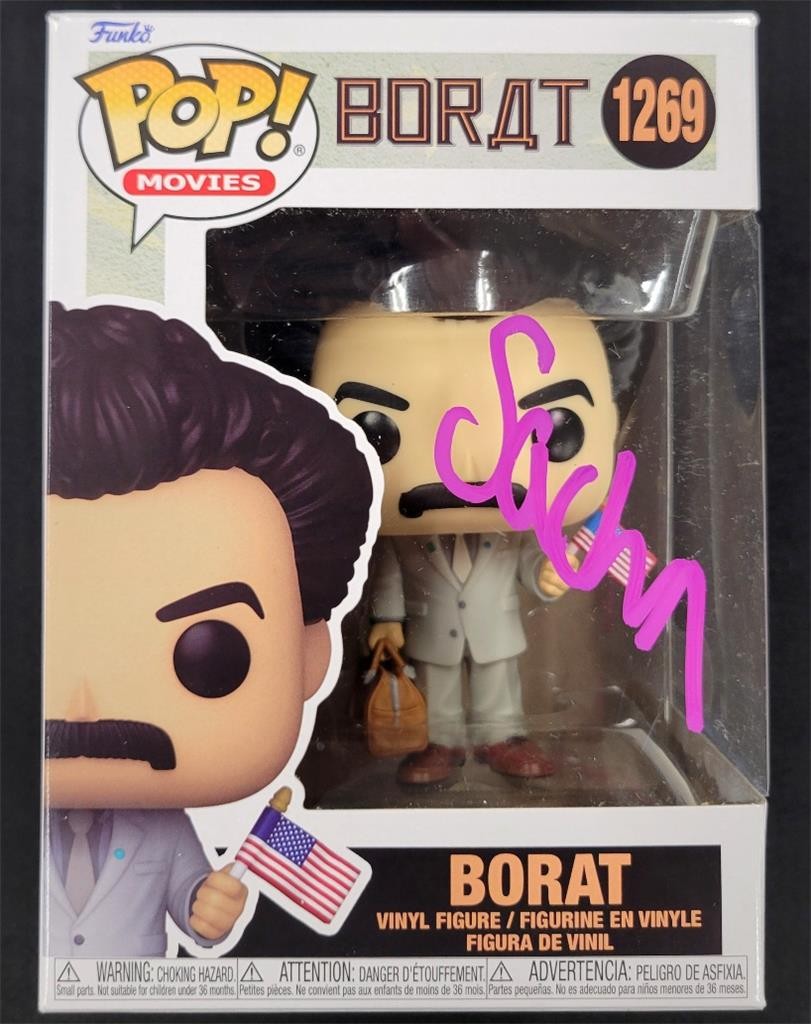 Sacha Baron Cohen signed Borat Funko Pop! 1269 autograph ~ Beckett BAS