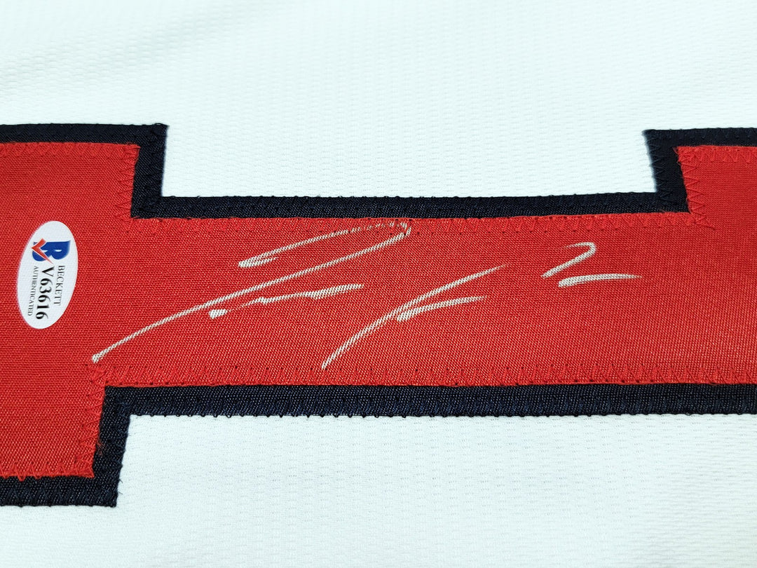 Atlanta Braves Ronald Acuna Jr. Signed White Nike Jersey Size Large Beckett