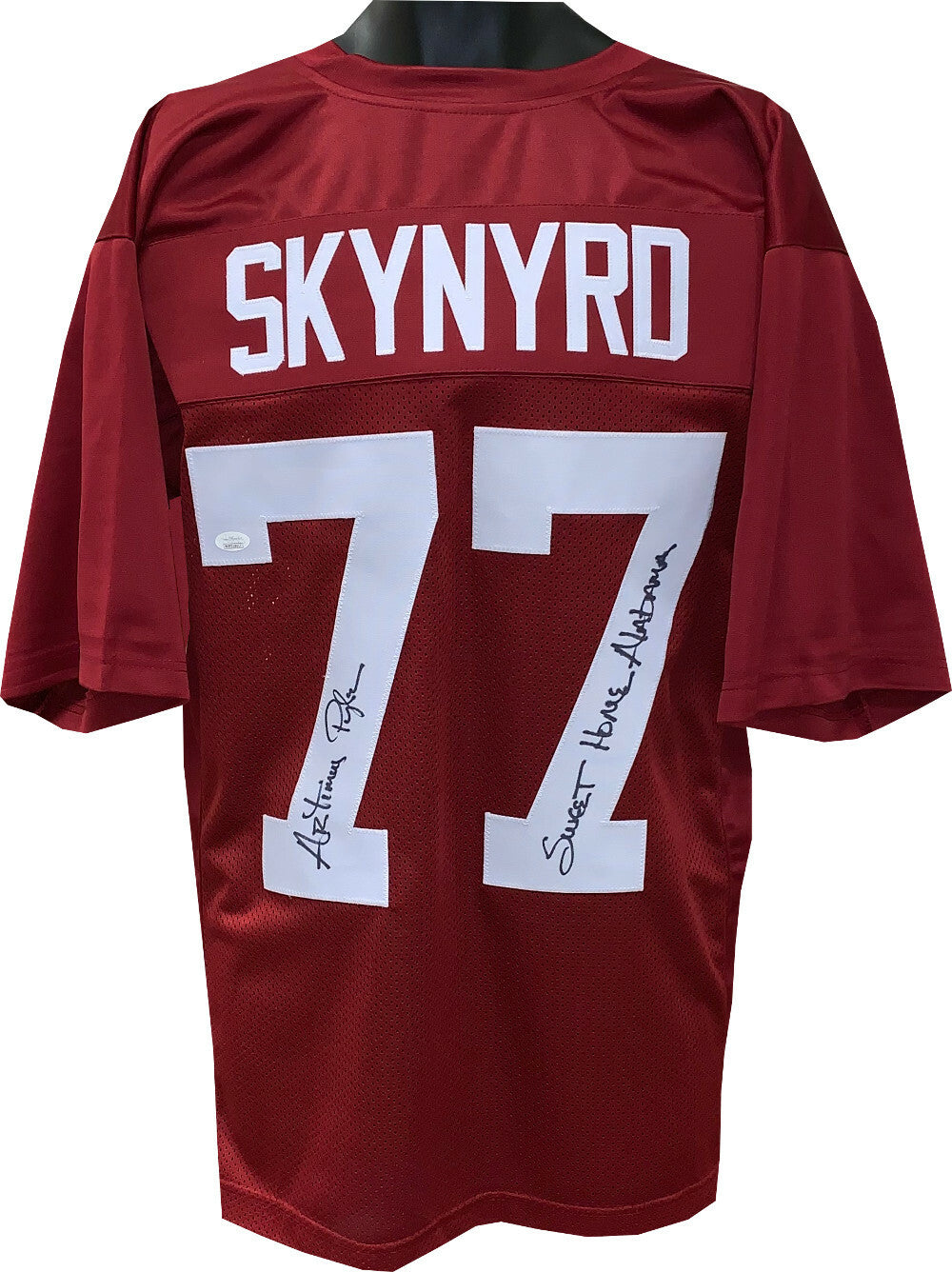 Artimus Pyle signed Lynyrd Skynyrd Crimson #77 Jersey Sweet Home XL- JSA Holo