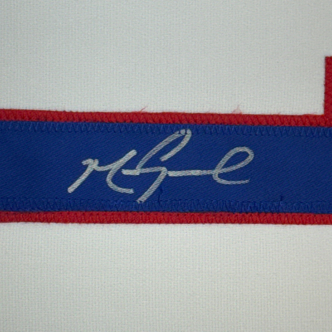 FRAMED Autographed/Signed MARK GRACE 33x42 Chicago White Baseball Jersey JSA COA