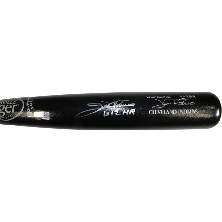 Jim Thome Autographed Cleveland Indians LS Game Model Bat 612 HR Beckett 50160