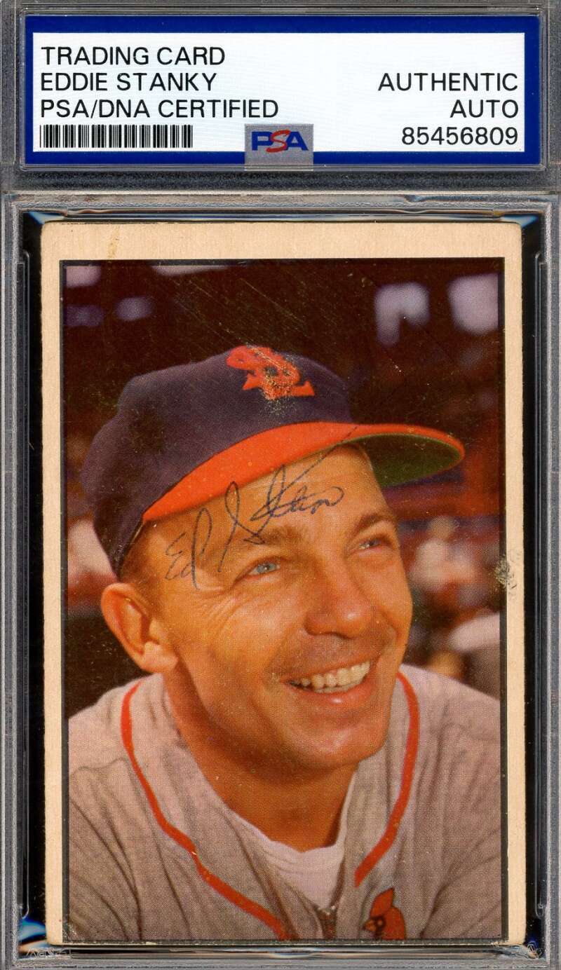 Eddie Stanky PSA DNA Vintage Signed 1953 Bowman Autograph