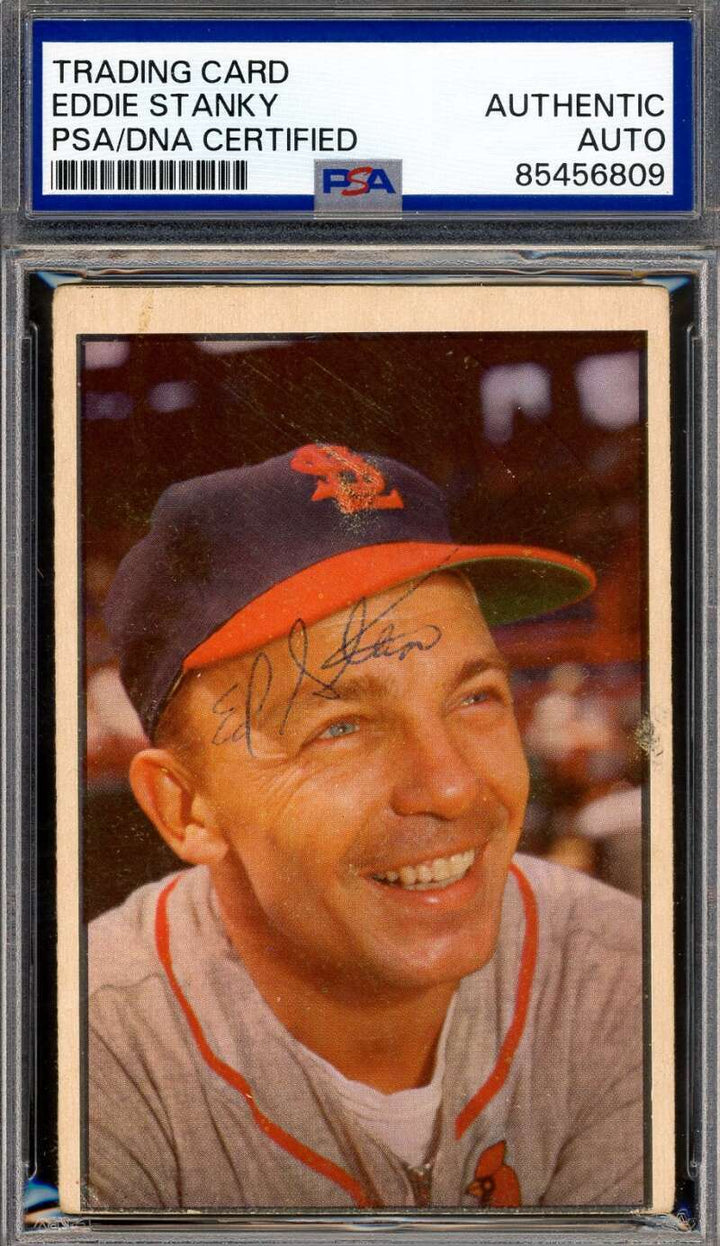 Eddie Stanky PSA DNA Vintage Signed 1953 Bowman Autograph