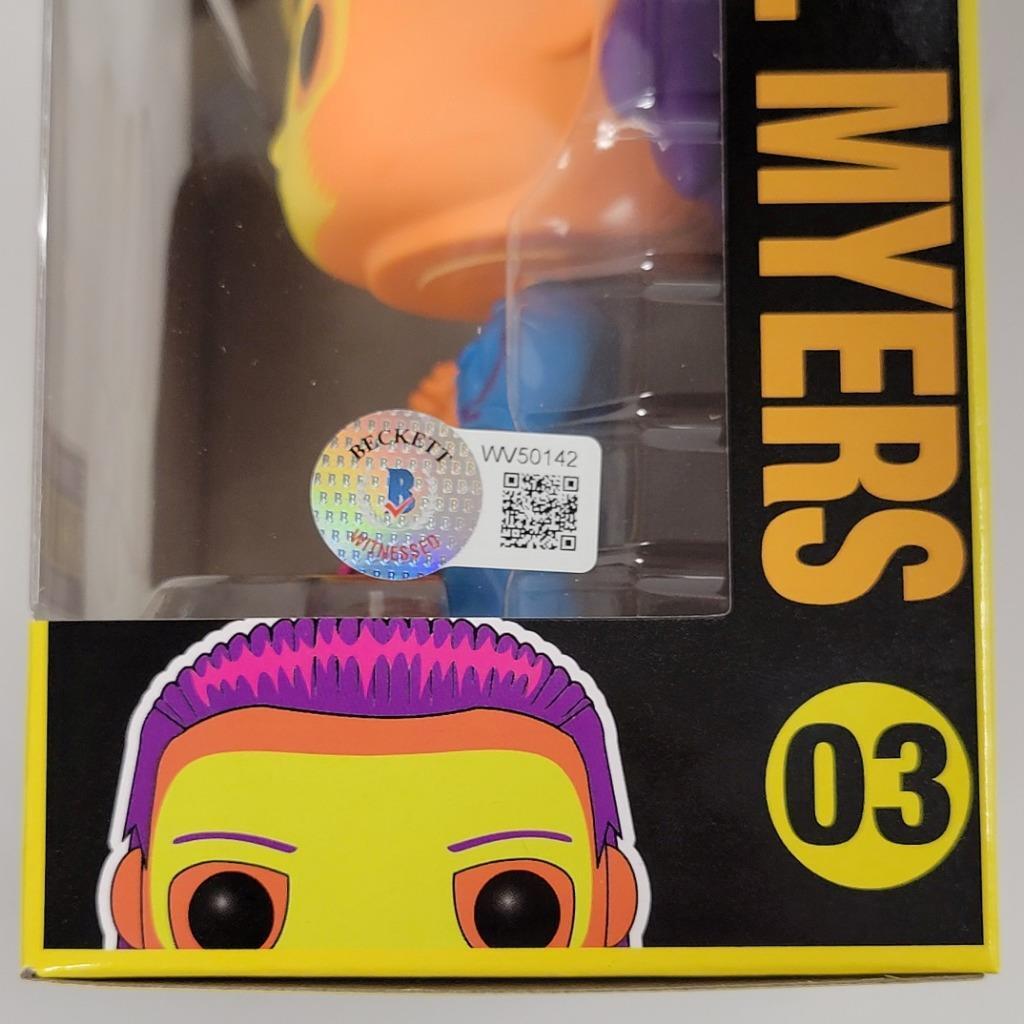 Nick Castle signed Michael Myers Black Light Funko Pop (w) ~ BAS Witness Holo