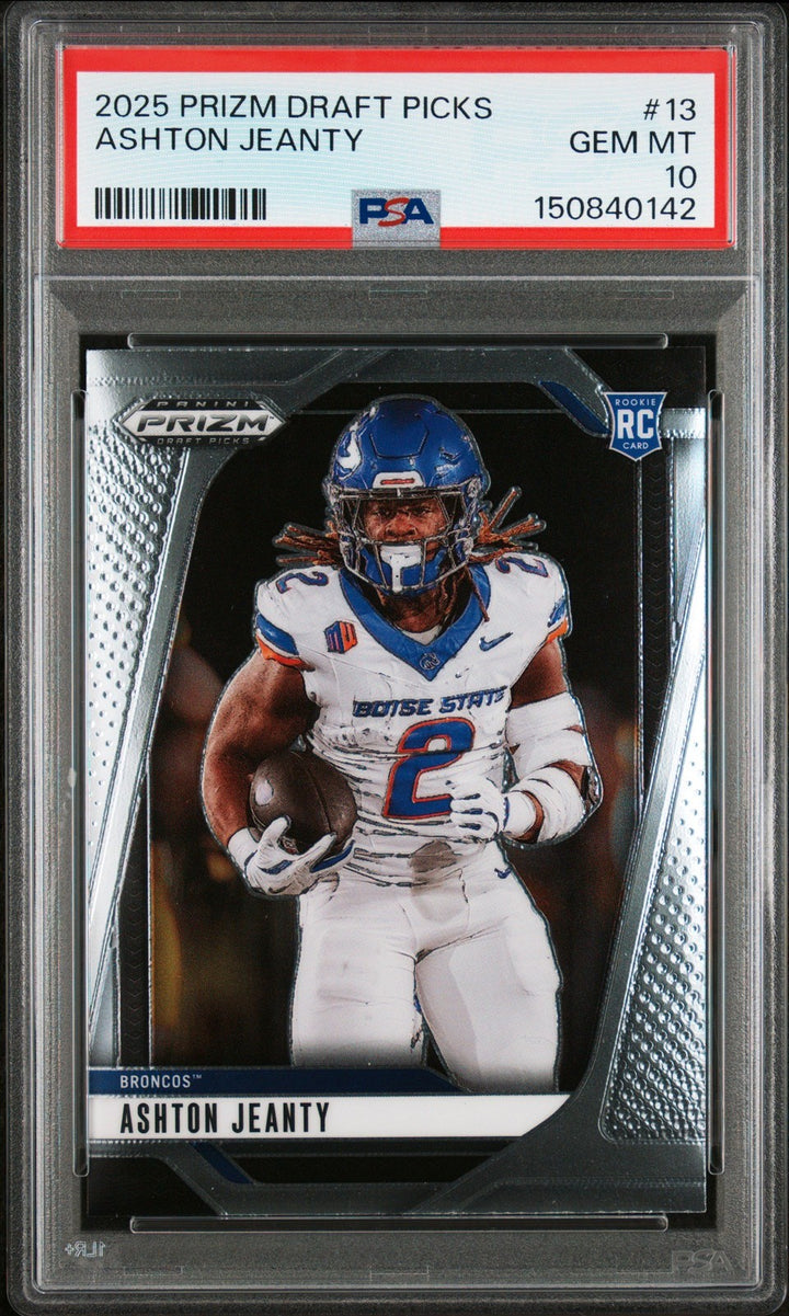 Graded 2025 Prizm DP Ashton Jeanty #13 RC Rookie Football Card PSA 10