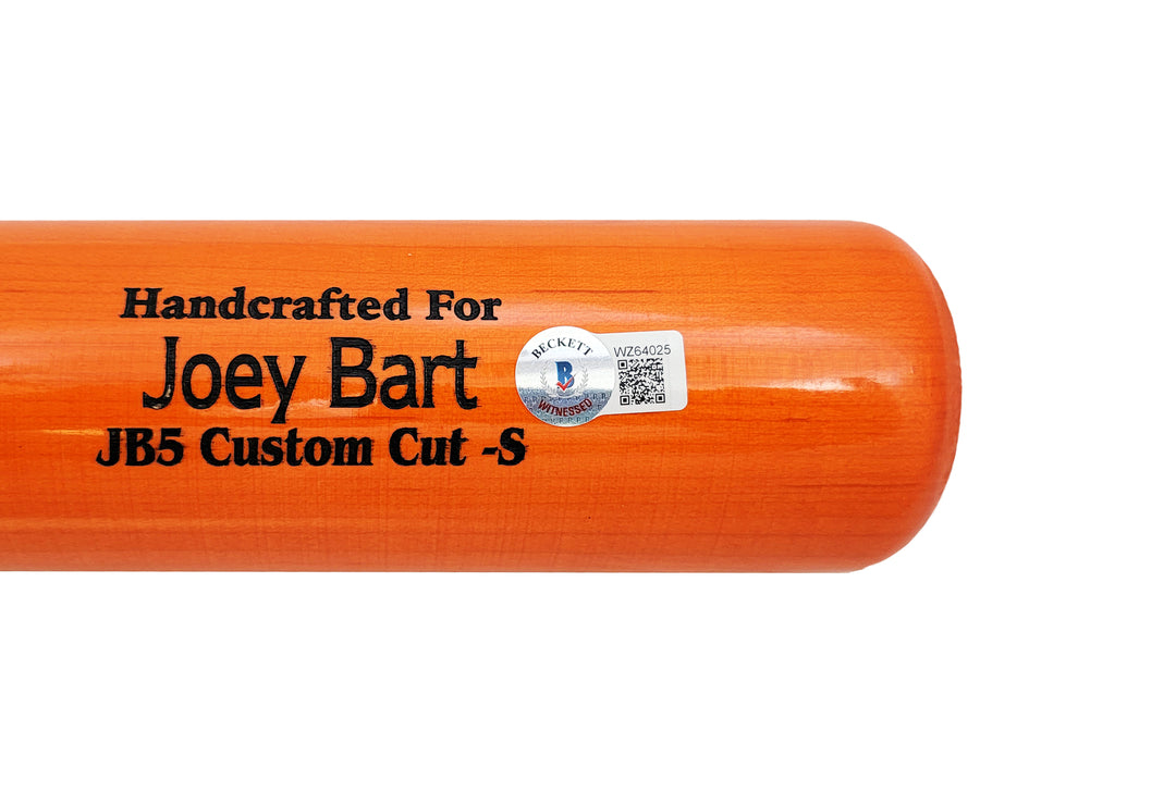 Joey Bart Auto Orange Marucci Game Model Bat Giants "1st MLB Homer" Beckett Wit