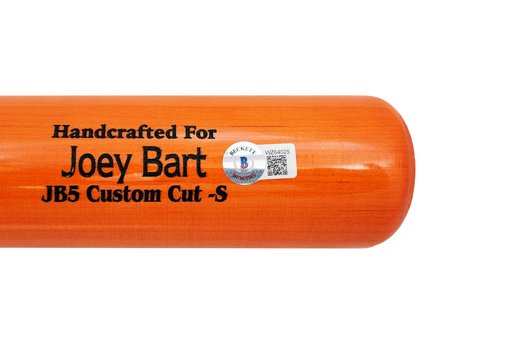 Joey Bart Auto Orange Marucci Game Model Bat Giants "1st MLB Homer" Beckett Wit