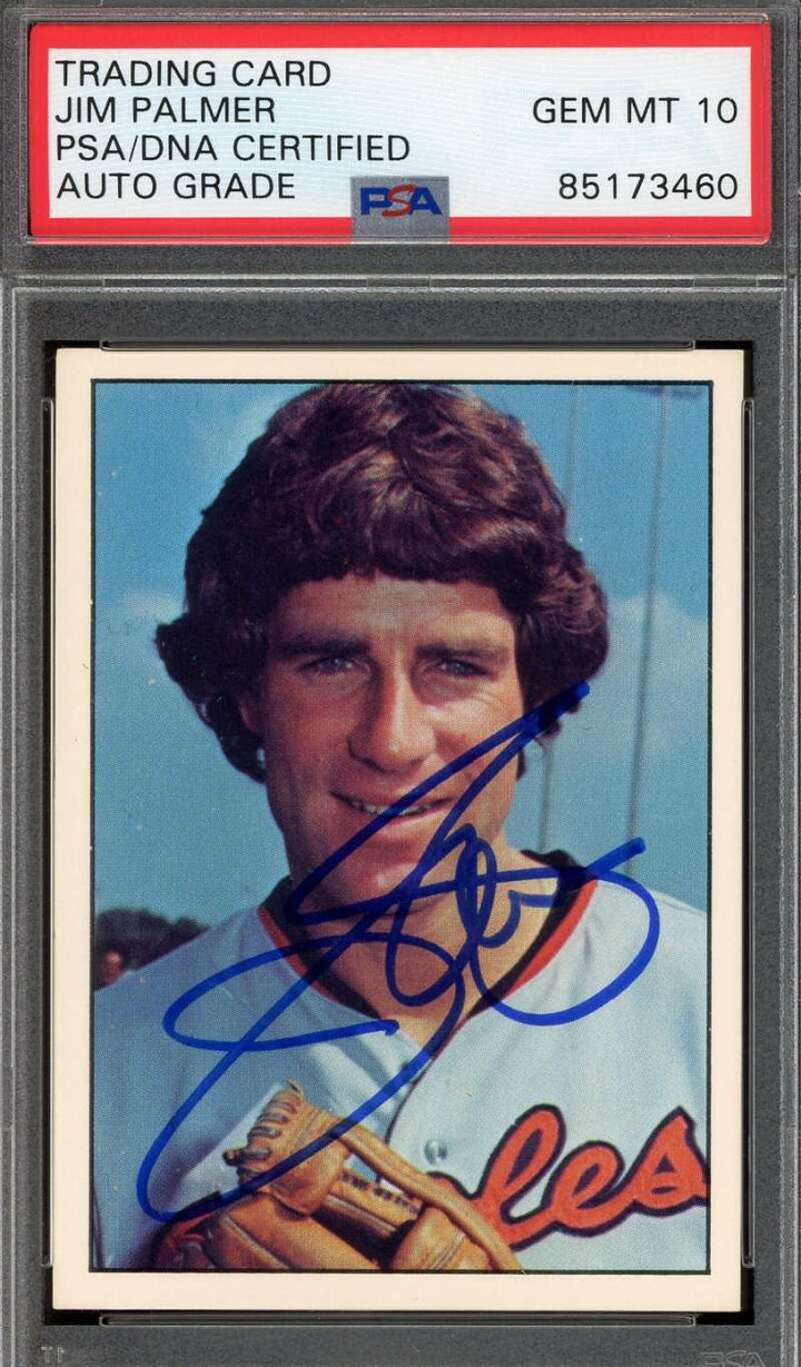 Jim Palmer Gem Mint 10 PSA DNA Signed 1975 SSPC Autograph