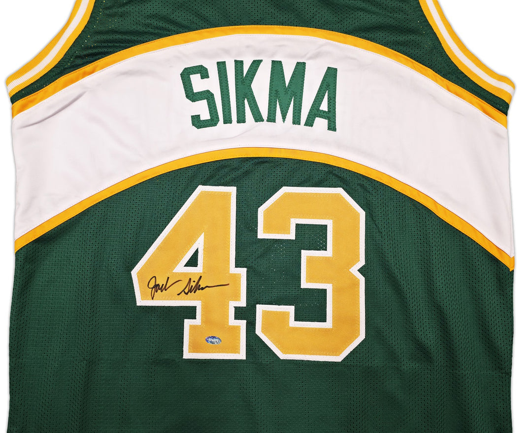 Seattle Supersonics Jack Sikma Autographed Signed Green Jersey MCS Holo