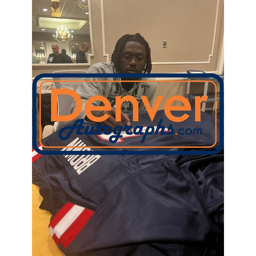 AJ Brown Autographed/Signed Pro Style Sz XL Blue Jersey Beckett Witnessed 57960
