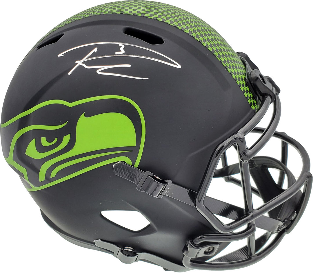 Russell Wilson Signed Seahawks Eclipse Black Full Size Speed Replica Helmet In