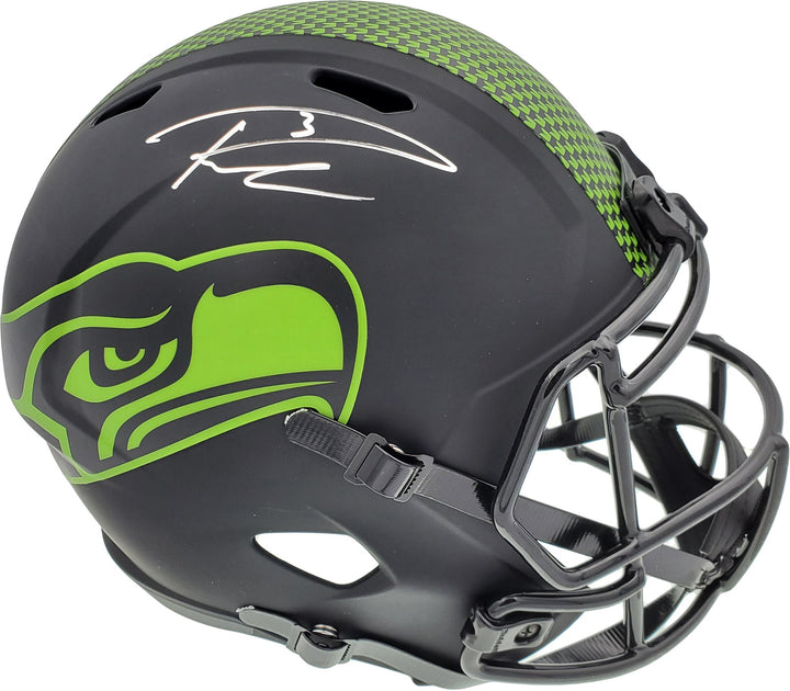 Russell Wilson Signed Seahawks Eclipse Black Full Size Speed Replica Helmet In