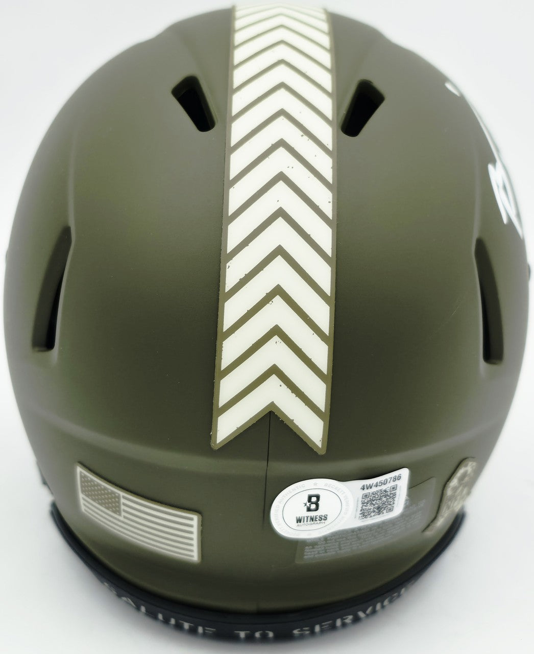 Brian Urlacher Auto Bears Army 2022 Salute To Service Speed Mini Helmet USA BAS