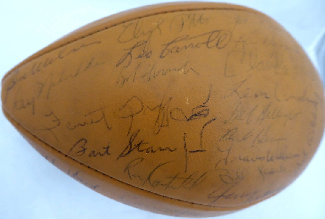1968 Green Bay Packers Team Signed Football 48 Total Sigs Bart Starr PSA/DNA