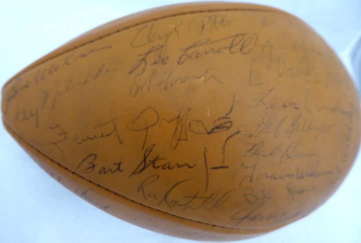 1968 Green Bay Packers Team Signed Football 48 Total Sigs Bart Starr PSA/DNA