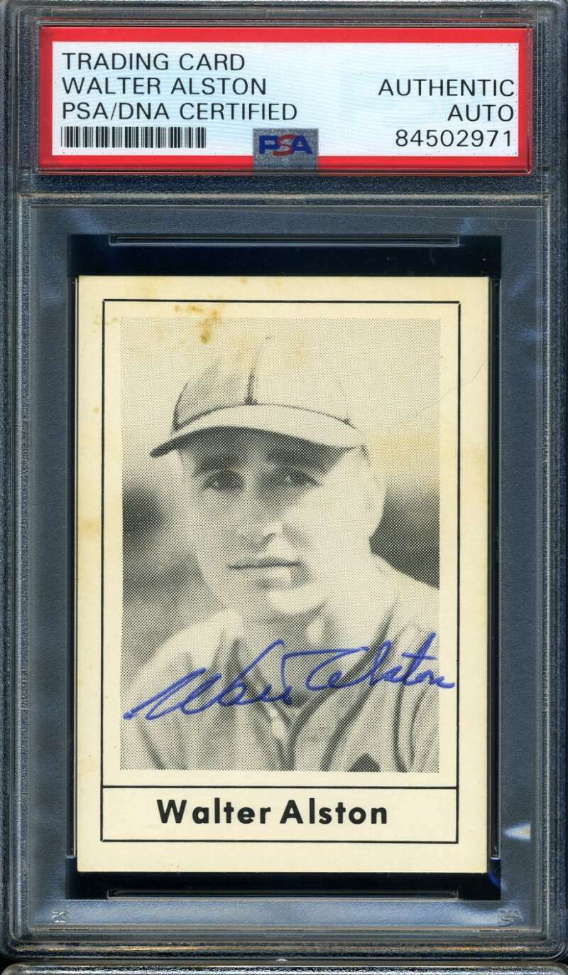 Walter Alston PSA DNA Signed 1978 Grand Slam Autograph Brooklyn Dodgers