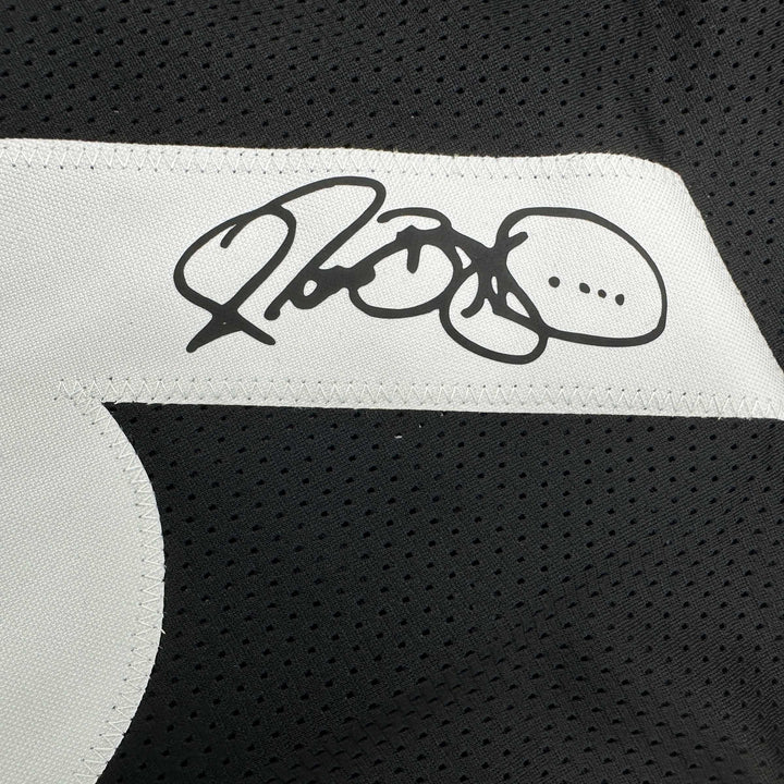Facsimile Autographed Jerome Bettis Pittsburgh Black Reprint Jersey Size Mens XL