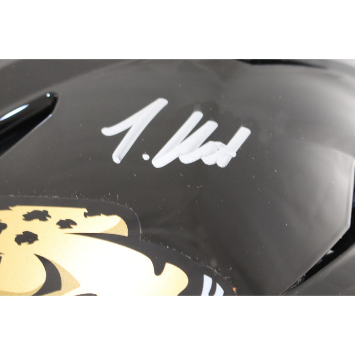 Travis Hunter Autographed Jacksonville Jaguars SpeedFlex Helmet Beckett W 57930