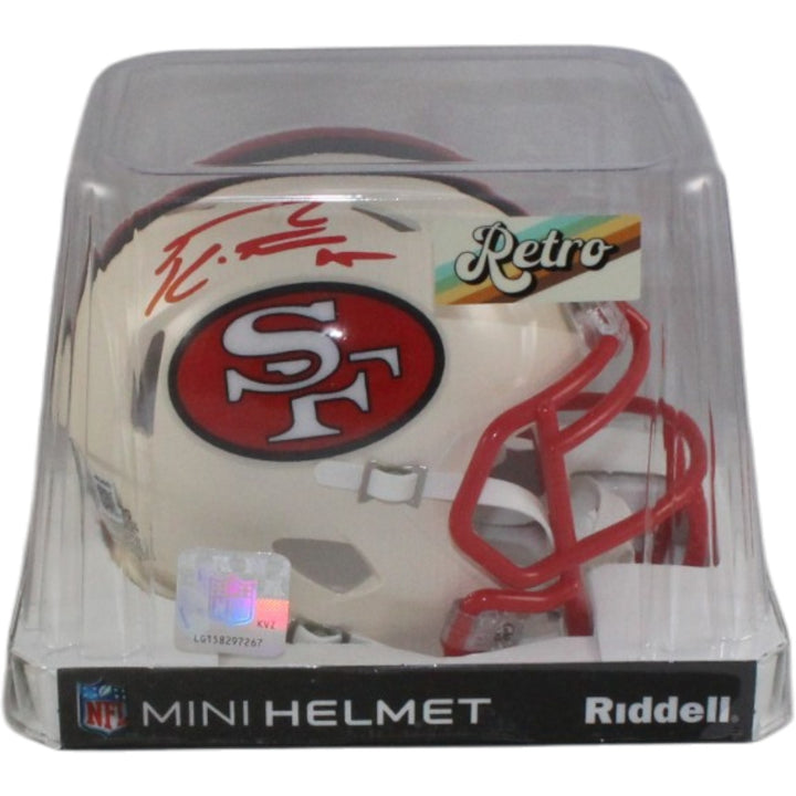 George Kittle Autographed San Francisco 49ers Retro Mini Helmet Beckett W 55459