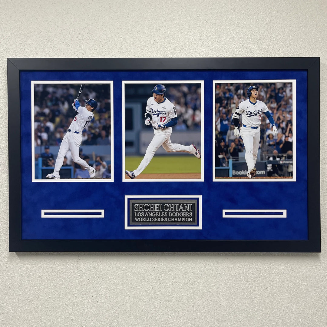 Shohei Ohtani Custom Framed 3 Photo Display Los Angeles Dodgers
