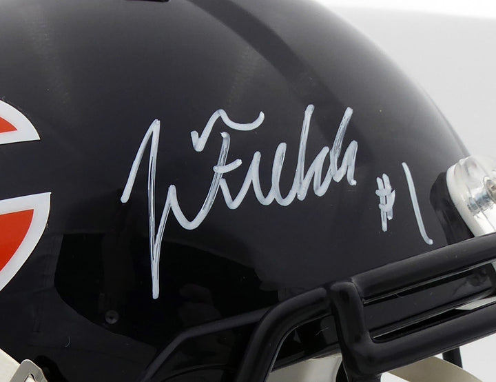 Justin Fields Signed Chicago Bears Blue Full Size Authentic Speed Helmet Beckett