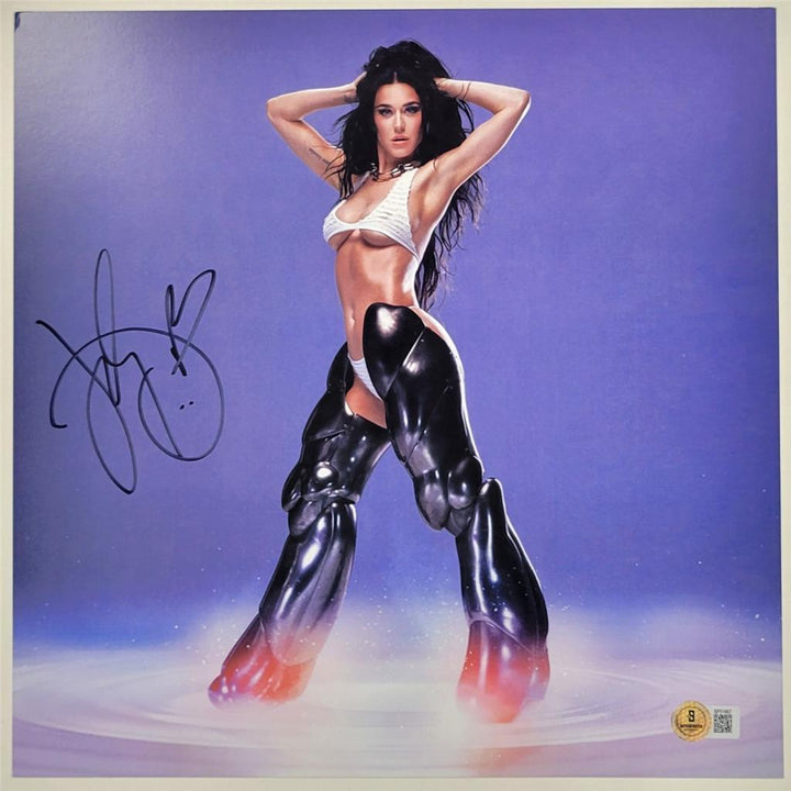 Katy Perry signed 12x12" 143 Vinyl Album Insert w/disc LP autograph BAS Beckett