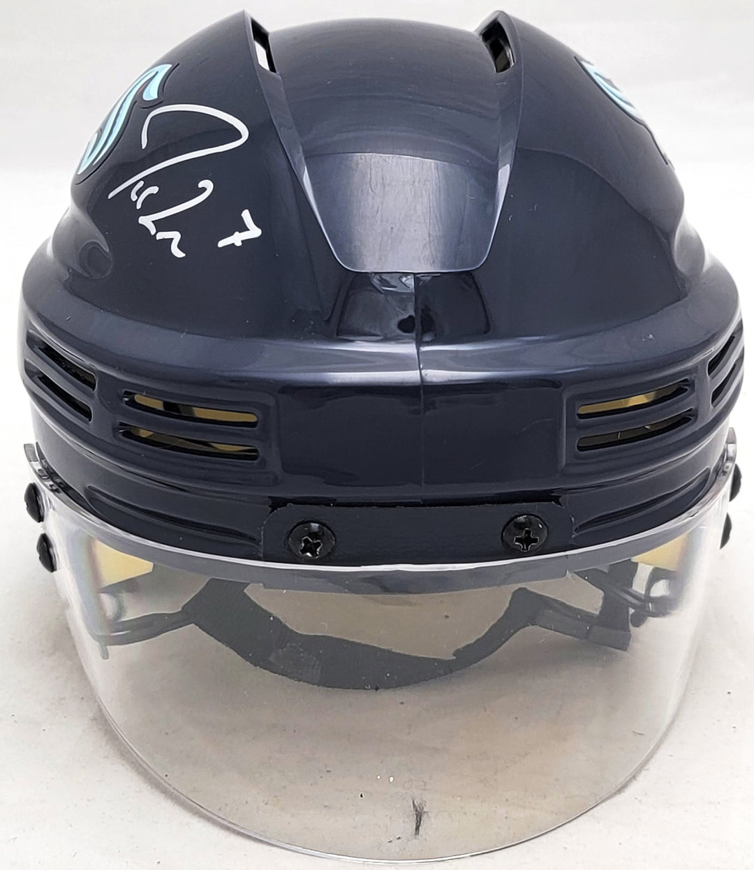 Jordan Eberle Autographed Signed Seattle Kraken Navy Mini Helmet Fanatics Holo