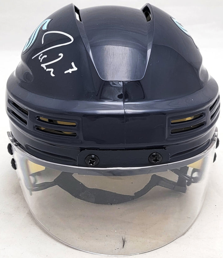 Jordan Eberle Autographed Signed Seattle Kraken Navy Mini Helmet Fanatics Holo