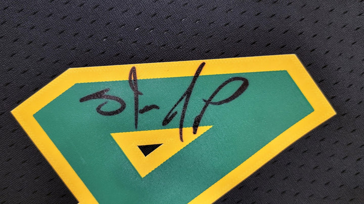 Sonics Shawn Kemp Signed 1994-95 Mitchell Ness HWC Black Jersey Size XXL MCS