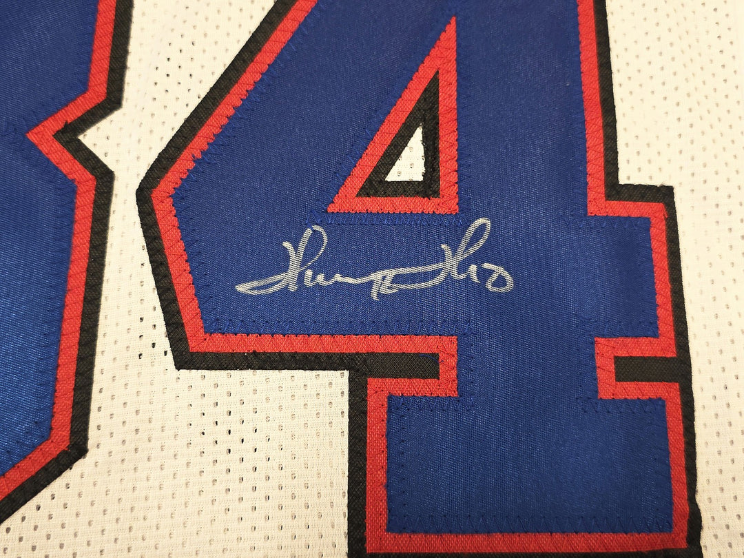 Bills Jim Kelly, Thurman Thomas & Andre Reed Signed White Jersey Beckett Witness