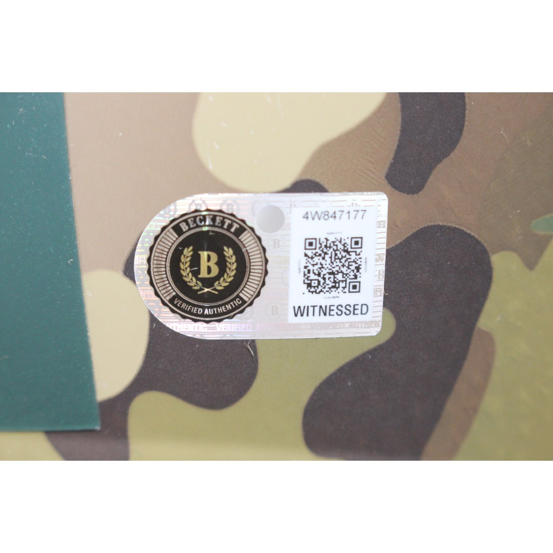 Jordan Love Autographed Green Bay Packers F/S Camo Helmet Beckett Witness 57148