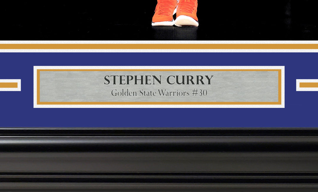 Stephen Curry Signed Framed 16x20 Photo Warriors Spotlight "The Captain" JSA