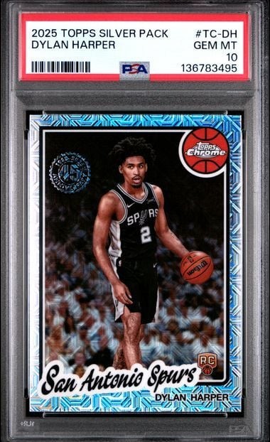 Graded 2025 Topps Silver Pack Dylan Harper #TCDH RC Basketball Card PSA 10