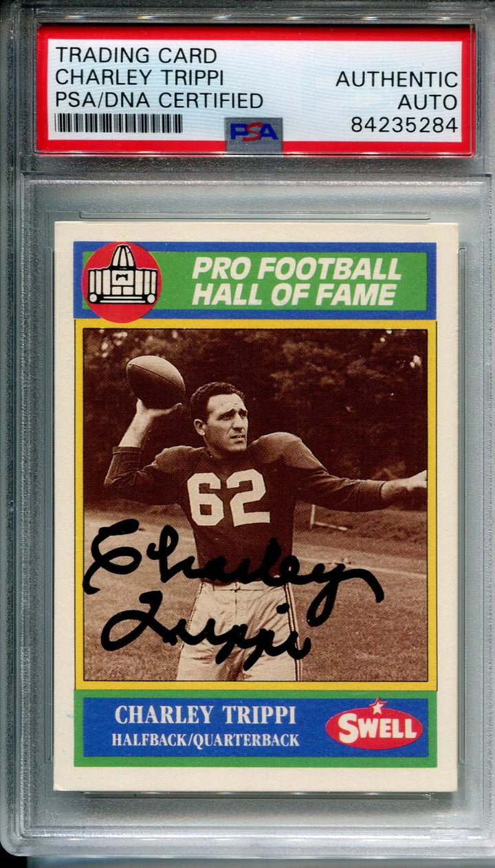 Charley Trippi 1990 Autographed Swell Football Card (PSA)
